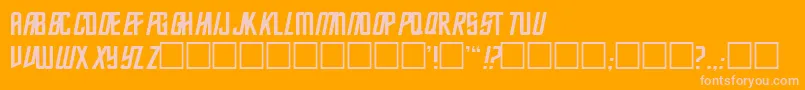 FederationClassic2 Font – Pink Fonts on Orange Background