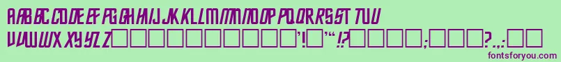 Шрифт FederationClassic2 – фиолетовые шрифты на зелёном фоне