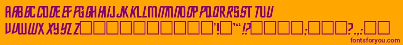FederationClassic2-fontti – violetit fontit oranssilla taustalla
