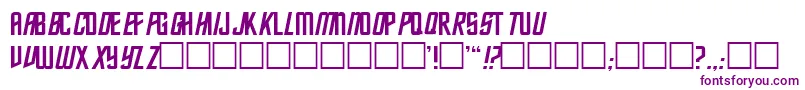 フォントFederationClassic2 – 白い背景に紫のフォント