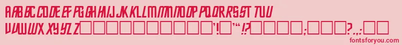 フォントFederationClassic2 – ピンクの背景に赤い文字