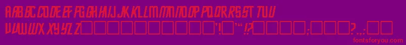 FederationClassic2 Font – Red Fonts on Purple Background