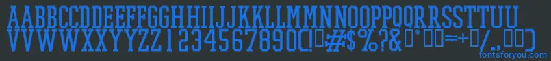 PromeshStitchRegular Font – Blue Fonts on Black Background