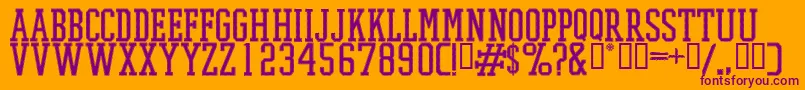 PromeshStitchRegular Font – Purple Fonts on Orange Background