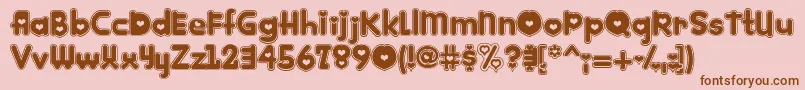 Kinkee Font – Brown Fonts on Pink Background