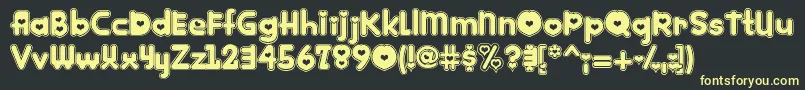 Kinkee Font – Yellow Fonts on Black Background