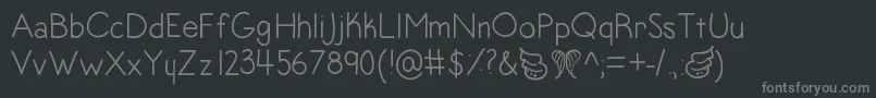 フォントAngeltoes – 黒い背景に灰色の文字