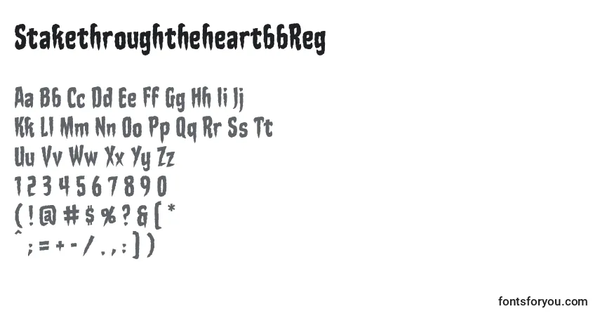 Schriftart StakethroughtheheartbbReg (112101) – Alphabet, Zahlen, spezielle Symbole