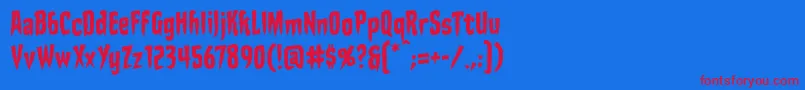 fuente StakethroughtheheartbbReg – Fuentes Rojas Sobre Fondo Azul