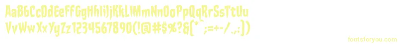 StakethroughtheheartbbReg Font – Yellow Fonts on White Background