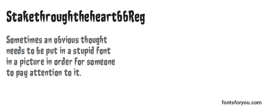 Review of the StakethroughtheheartbbReg (112101) Font