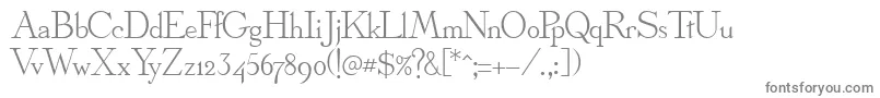 フォントOlympusNormal – 白い背景に灰色の文字