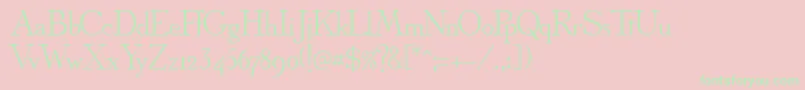 OlympusNormal Font – Green Fonts on Pink Background