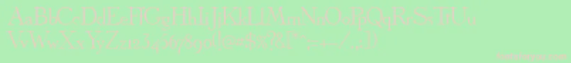 OlympusNormal Font – Pink Fonts on Green Background