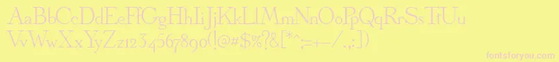 OlympusNormal Font – Pink Fonts on Yellow Background