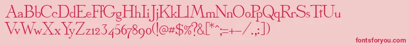 OlympusNormal Font – Red Fonts on Pink Background