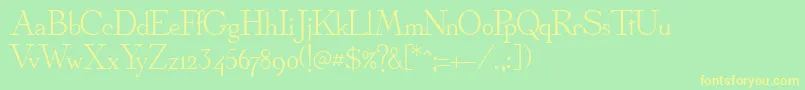 OlympusNormal Font – Yellow Fonts on Green Background