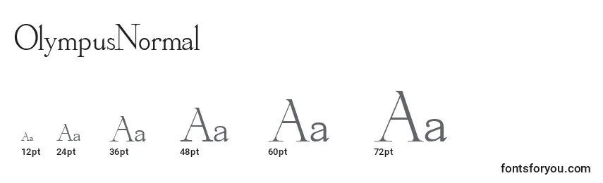 OlympusNormal Font Sizes
