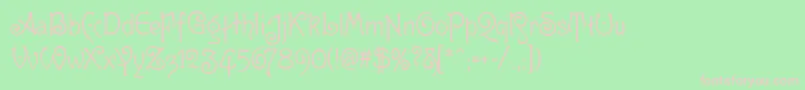 Guttenbg-fontti – vaaleanpunaiset fontit vihreällä taustalla