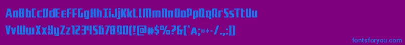 フォントSubadaicond – 紫色の背景に青い文字