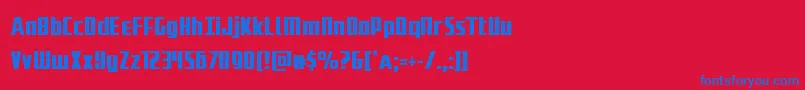 Subadaicond Font – Blue Fonts on Red Background