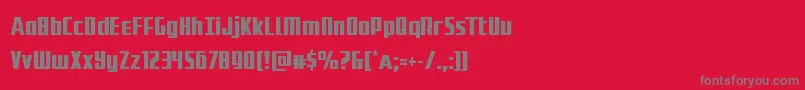 フォントSubadaicond – 赤い背景に灰色の文字