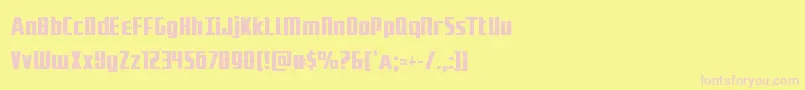 Subadaicond-fontti – vaaleanpunaiset fontit keltaisella taustalla
