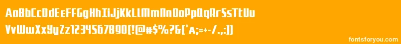 フォントSubadaicond – オレンジの背景に白い文字