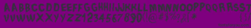 TraceOfRough Font – Black Fonts on Purple Background