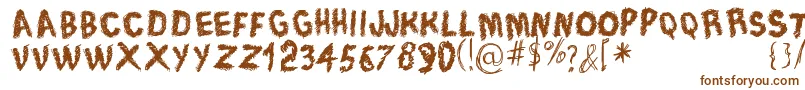 TraceOfRough Font – Brown Fonts on White Background