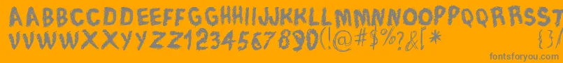 TraceOfRough Font – Gray Fonts on Orange Background