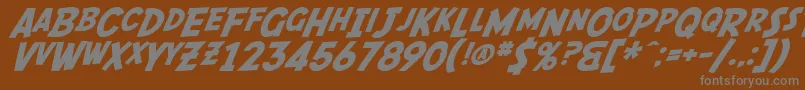 SfFedora-fontti – harmaat kirjasimet ruskealla taustalla