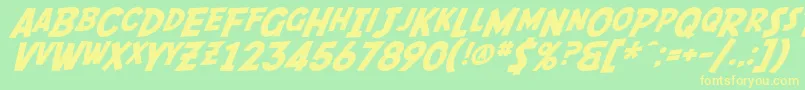 SfFedora Font – Yellow Fonts on Green Background