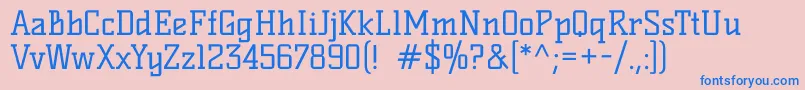 KellyslabRegular-Schriftart – Blaue Schriften auf rosa Hintergrund