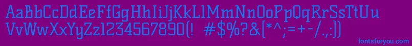 KellyslabRegular Font – Blue Fonts on Purple Background