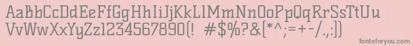 KellyslabRegular Font – Gray Fonts on Pink Background