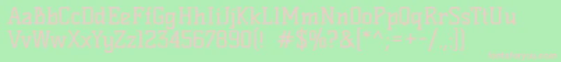 KellyslabRegular-fontti – vaaleanpunaiset fontit vihreällä taustalla