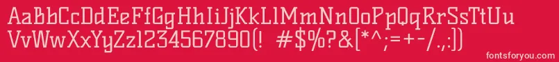 KellyslabRegular-fontti – vaaleanpunaiset fontit punaisella taustalla