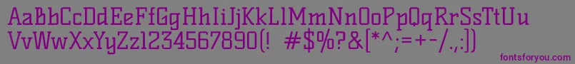 Шрифт KellyslabRegular – фиолетовые шрифты на сером фоне