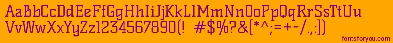 Шрифт KellyslabRegular – фиолетовые шрифты на оранжевом фоне