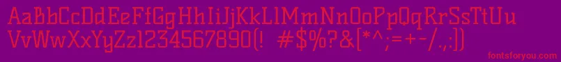 KellyslabRegular Font – Red Fonts on Purple Background