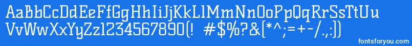 KellyslabRegular-fontti – valkoiset fontit sinisellä taustalla