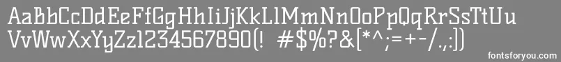 Шрифт KellyslabRegular – белые шрифты на сером фоне