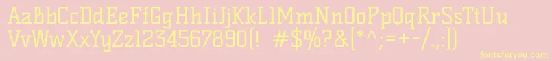 KellyslabRegular Font – Yellow Fonts on Pink Background