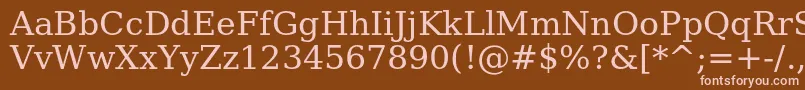 CpfSerifProRegular Font – Pink Fonts on Brown Background