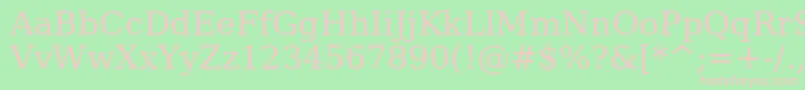 CpfSerifProRegular Font – Pink Fonts on Green Background