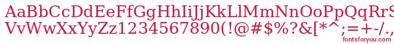 CpfSerifProRegular Font – Red Fonts on White Background