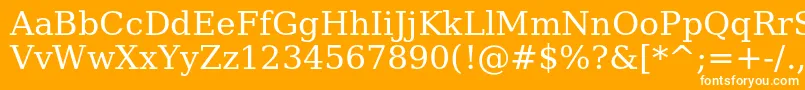 CpfSerifProRegular Font – White Fonts on Orange Background