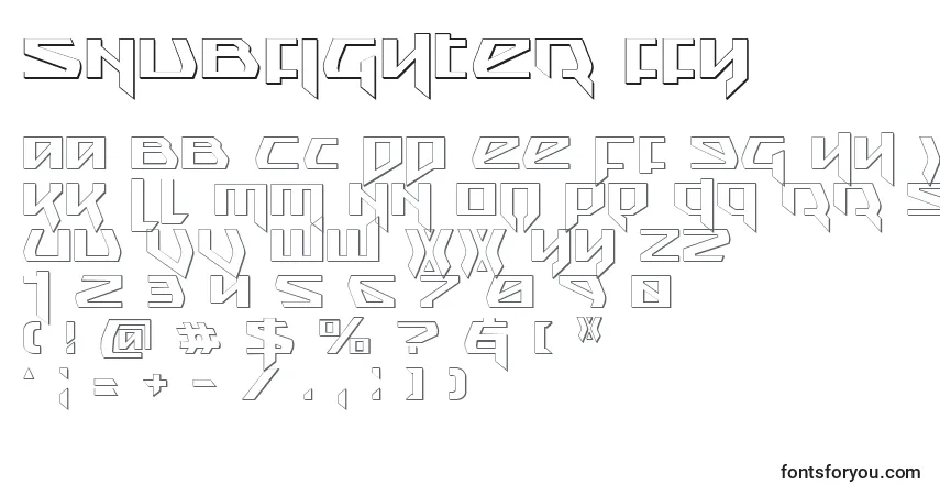 Шрифт Snubfighter ffy – алфавит, цифры, специальные символы