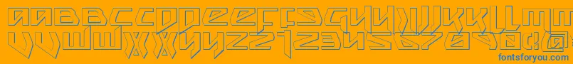 Snubfighter ffy Font – Blue Fonts on Orange Background